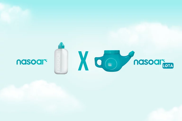 A diferença entre Nasoar e Nasoar Lota para a lavagem nasal